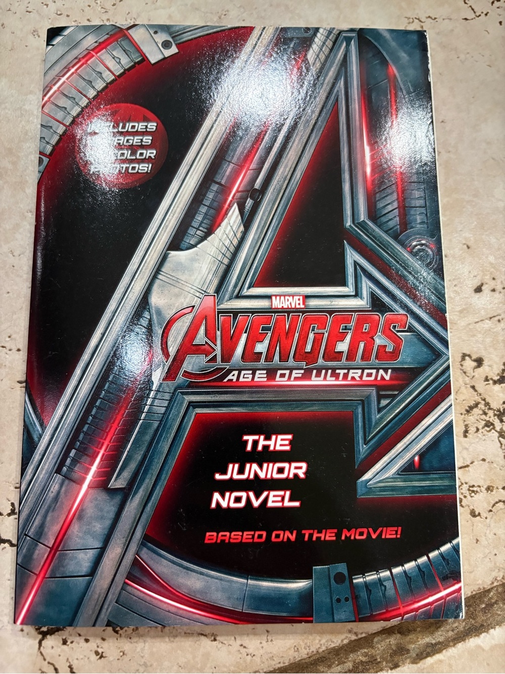 Marvel Avengers Age of Ultron Junior Novel - Red & Silver Cover